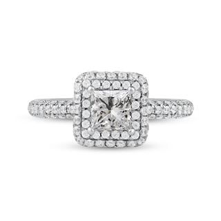 1.50 CT. T.W. Princess-Cut Diamond Triple Frame Engagement Ring in Platinum (I/SI2)