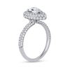 1.62 CT. T.W. Pear-Shaped Diamond Double Frame Engagement Ring in Platinum (I/SI2)