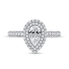 1.62 CT. T.W. Pear-Shaped Diamond Double Frame Engagement Ring in Platinum (I/SI2)