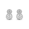 1.00 CT. T.W. Diamond Frame Double Drop Earrings in 10K Gold