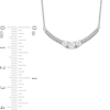 Thumbnail Image 3 of 0.50 CT. T.W. Diamond Curved Bar Necklace in 10K White Gold