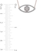 Thumbnail Image 3 of 0.10 CT. T.W. Diamond Beaded Evil Eye Necklace in 10K Rose Gold