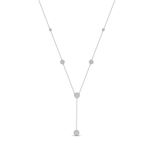 1.00 CT. T.W. Diamond Frame Station "Y" Necklace in 10K Gold