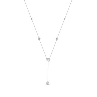 1.00 CT. T.W. Diamond Frame Station "Y" Necklace in 10K Gold