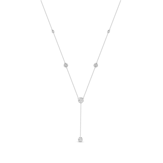 1.00 CT. T.W. Diamond Frame Station "Y" Necklace in 10K Gold