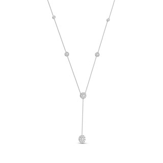 1.00 CT. T.W. Diamond Frame Station "Y" Necklace in 10K Gold