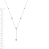 1.00 CT. T.W. Diamond Frame Station "Y" Necklace in 10K Rose Gold - 18.25"