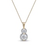 Thumbnail Image 1 of 0.50 CT. T.W. Diamond Frame Double Drop Pendant in 10K Gold