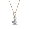 Thumbnail Image 3 of 0.50 CT. T.W. Diamond Frame Double Drop Pendant in 10K Gold