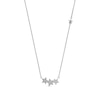 Thumbnail Image 0 of 0.10 CT. T.W. Diamond Star Trio with Offset Accent Celestial Necklace in Sterling Silver