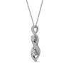 0.20 CT. T.W. Multi-Diamond Duo Cascading Frame Infinity Drop Pendant in Sterling Silver