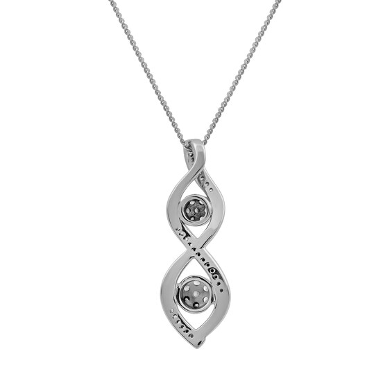 0.20 CT. T.W. Multi-Diamond Duo Cascading Frame Infinity Drop Pendant in Sterling Silver