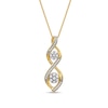 0.20 CT. T.W. Multi-Diamond Duo Cascading Frame Infinity Drop Pendant in Sterling Silver with 14K Gold Plate