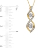 0.20 CT. T.W. Multi-Diamond Duo Cascading Frame Infinity Drop Pendant in Sterling Silver with 14K Gold Plate