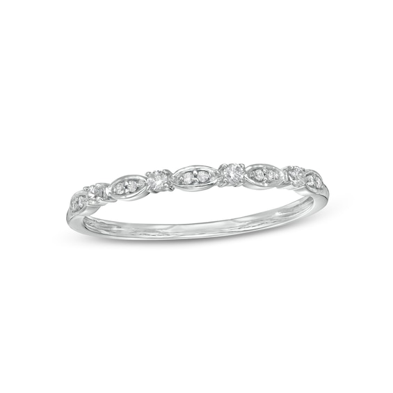 0.10 CT. T.W. Diamond Wrapped Wedding Band in 10K Gold