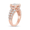 Thumbnail Image 1 of 2.95 CT. T.W. Quad Princess-Cut Diamond Frame Double Row Engagement Ring in 14K Rose Gold