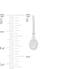 Thumbnail Image 2 of 0.75 CT. T.W. Certified Canadian Oval Diamond Frame Drop Earrings in 14K White Gold (I/I2)