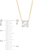 7.0mm White Lab-Created Sapphire and Diamond Accent Necklace in 10K Gold – 17"