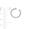 0.50 CT. T.W. Diamond Front-Facing Hoop Earrings in 10K White Gold