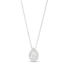 0.50 CT. T.W. Pear-Shaped Certified Canadian Diamond Frame Pendant in 14K White Gold (I/I2)