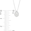 Thumbnail Image 2 of 0.50 CT. T.W. Pear-Shaped Certified Canadian Diamond Frame Pendant in 14K White Gold (I/I2)