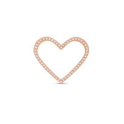 Moments of Love CT. T.W. Diamond Heart Charm in 10K Rose Gold