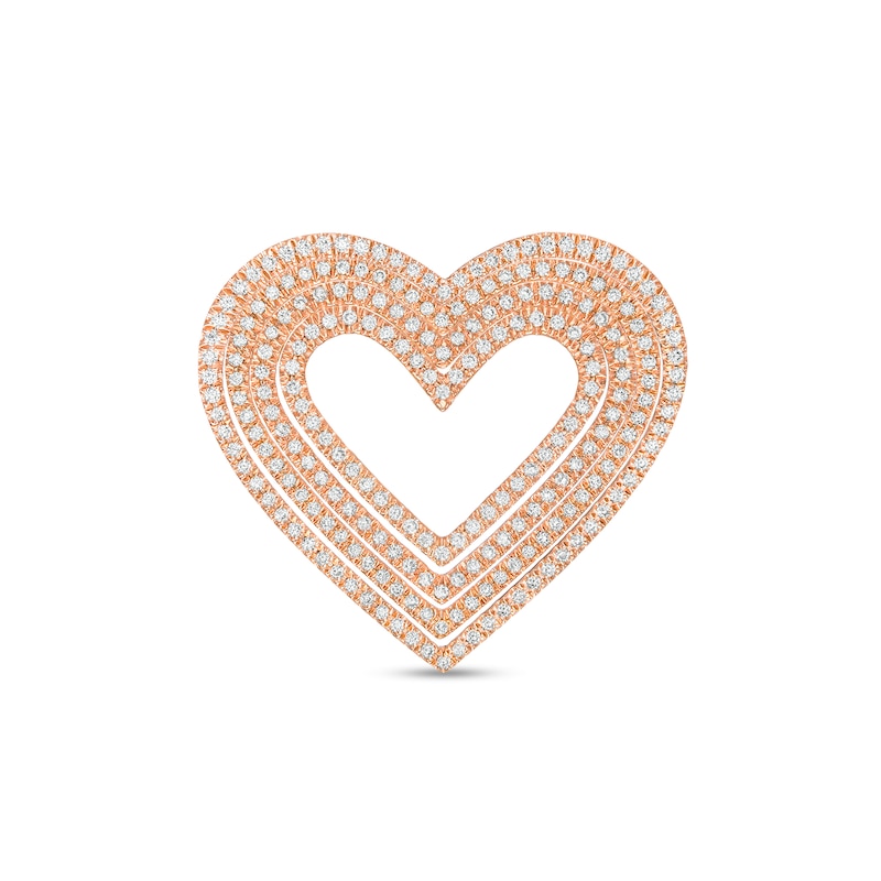 Moments of Love CT. T.W. Diamond Heart Charm in 10K Rose Gold|Peoples Jewellers