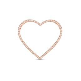 Moments of Love 0.23 CT. T.W. Diamond Large Heart Charm in 10K Rose Gold