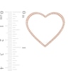 Thumbnail Image 3 of Moments of Love 0.23 CT. T.W. Diamond Large Heart Charm in 10K Rose Gold