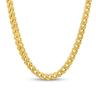 Men's 3.2mm Franco Snake Chain Necklace in Solid Stainless Steel  with Yellow IP - 24"