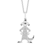 Thumbnail Image 0 of Disney Treasures The Lion King 0.065 CT. T.W. Diamond Timon Pendant in Sterling Silver – 19"