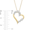 0.25 CT. T.W. Diamond Abstract Shadow Heart Pendant in 10K Gold