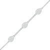 Thumbnail Image 0 of 0.145 CT. T.W. Diamond Teardrop Station Line Bracelet in Sterling Silver - 7.5"