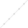 Thumbnail Image 0 of 0.115 CT. T.W. Multi-Diamond Five Stone Station Bracelet in Sterling Silver - 7.5"