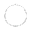 Thumbnail Image 1 of 0.145 CT. T.W. Diamond Frame Station Bracelet in Sterling Silver - 7.5"