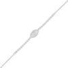 Thumbnail Image 0 of 0.23 CT. T.W. Multi-Diamond Marquise Frame Bracelet in Sterling Silver - 7.5"