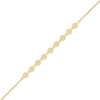 0.18 CT. T.W. Bezel-Set Diamond Link Bracelet in 10K Gold - 7.5"