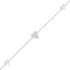 Thumbnail Image 0 of 0.085 CT. T.W. Diamond Hearts Station Bracelet in Sterling Silver - 7.5"