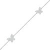 Thumbnail Image 0 of 0.066 CT. T.W. Diamond Butterflies Bracelet in Sterling Silver - 7.5"