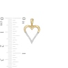 Thumbnail Image 2 of 0.085 CT. T.W. Diamond Elongated Heart Drop Earrings in 10K Gold