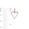 Thumbnail Image 2 of 0.085 CT. T.W. Diamond Elongated Heart Drop Earrings in 10K Rose Gold