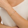 Thumbnail Image 1 of 0.066 CT. T.W. Diamond Heart Trio Bracelet in 10K Gold – 7.5"