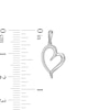 0.117 CT. T.W. Diamond Tilted Elongated Heart Drop Earrings in 10K White Gold