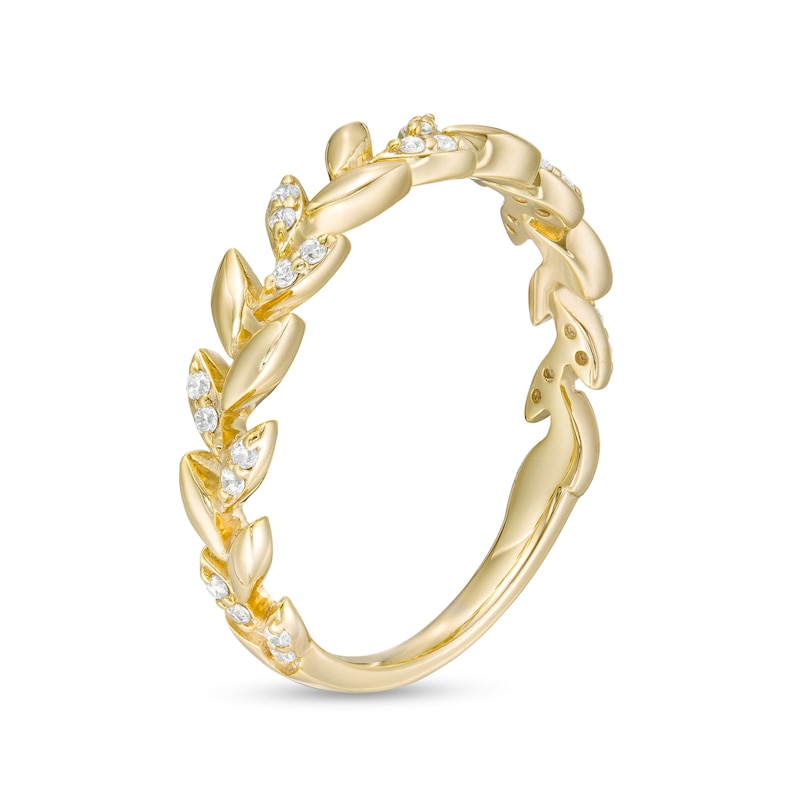 0.085 CT. T.W. Diamond Leaves Wedding Band in 10K Gold|Peoples Jewellers