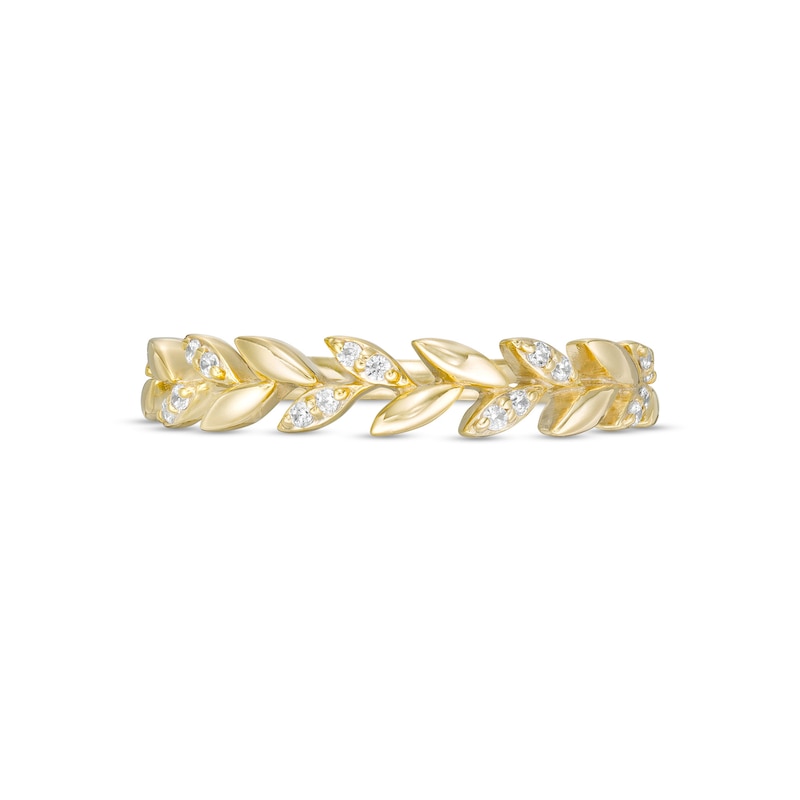 0.085 CT. T.W. Diamond Leaves Wedding Band in 10K Gold|Peoples Jewellers