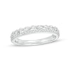 Thumbnail Image 0 of 0.50 CT. T.W. Marquise and Round Diamond Edge Double Row Wedding Band in 14K White Gold