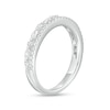 Thumbnail Image 2 of 0.50 CT. T.W. Marquise and Round Diamond Edge Double Row Wedding Band in 14K White Gold