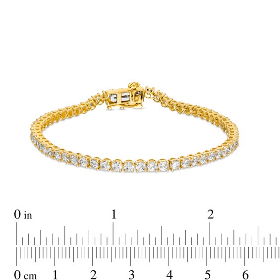 4.95 CT. T.W. Certified Lab-Created Diamond Tennis Bracelet in 14K Gold (F/SI2) - 7.25"