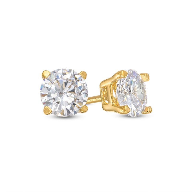 CT. T.W. Certified Lab-Created Diamond Solitaire Stud Earrings in 14K Gold (F/SI2)|Peoples Jewellers