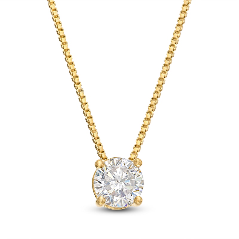0.50 CT. Certified Lab-Created Diamond Solitaire Pendant in 14K Gold (F ...